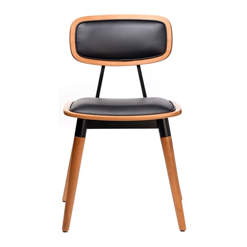 4242204_Felix Chair – Black Vinyl Seat – Lancaster Oak – Black Frame_g1